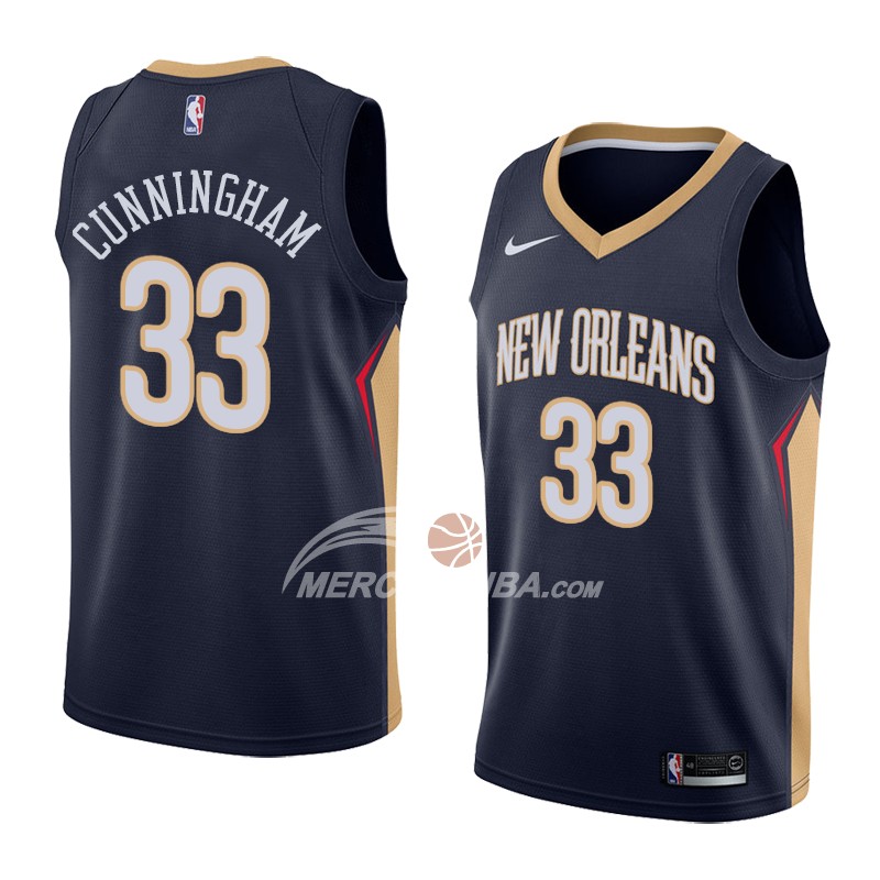 Maglia New Orleans Pelicans Dante Cunningham Icon 2018 Blu